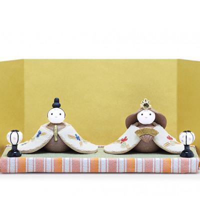 【信楽焼・明山】さくら親王飾りセット　iwai-h07 