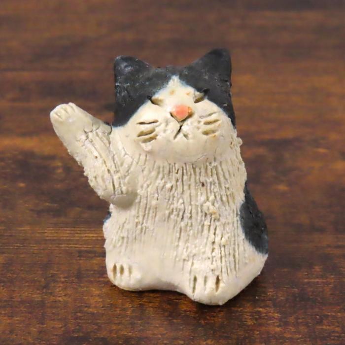 信楽焼　手作りネコ親子　an-010