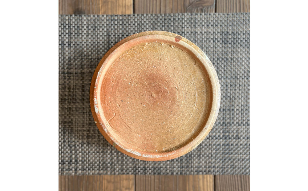 信楽焼　多用鉢（緋色2色掛け）盛り鉢 懐石料理 魚料理 煮物 皿 食器 20cm