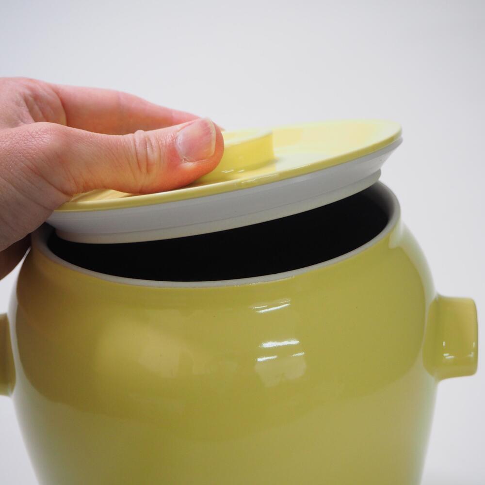 信楽焼　発酵壺　黄色