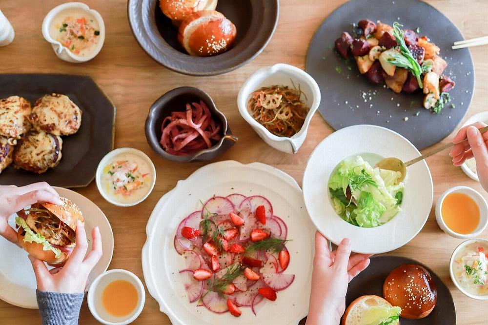 信楽焼　八角プレート（小）　鉄散＆サビ釉セット