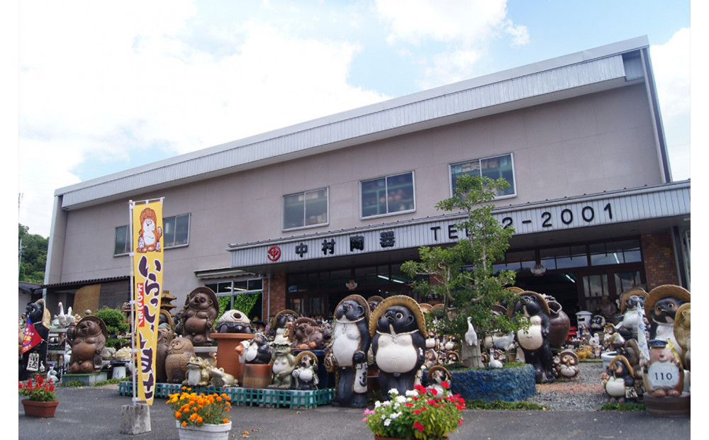 【信楽焼】白釉上絵付カップ＆ソーサー　　　うつわ　nwu-025