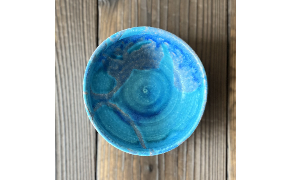 信楽焼　いろどり小鉢2個セット（琵琶ブルー）