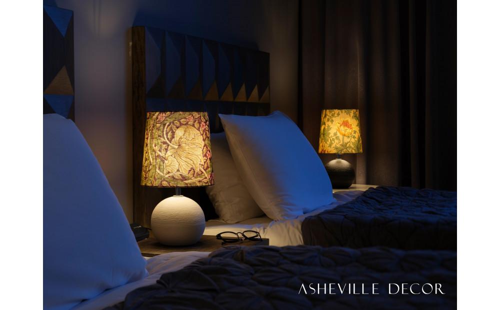 【mimi lamp】ミミランプ（白） - ウィリアムモリス アネモネ（日本製）テーブルスタンド・照明