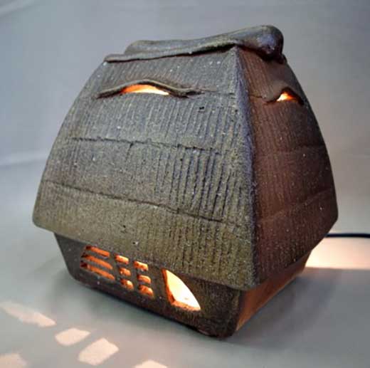 信楽焼 陶灯り（くず屋型）