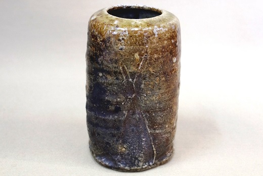 信楽焼 上田寿方作 灰被旅枕