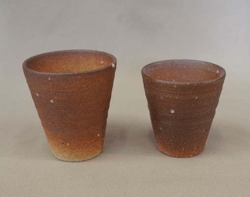 信楽焼 焼締タンブラーペアセット