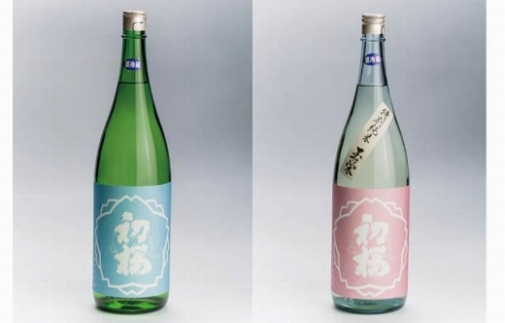 地酒「初桜」特別純米酒〈玉栄生原酒〉・純米酒〈みずかがみ生原酒〉720ml 2本セット