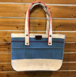 消防ホースアップサイクル・トートバッグ［青系］