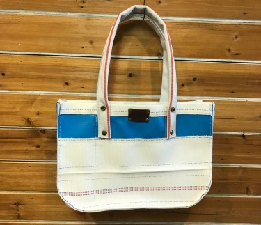 消防ホースアップサイクル・トートバッグ［白系］