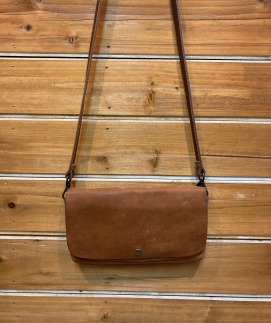 【本革】スマホも入るお財布ポシェット（大）［キャメル］