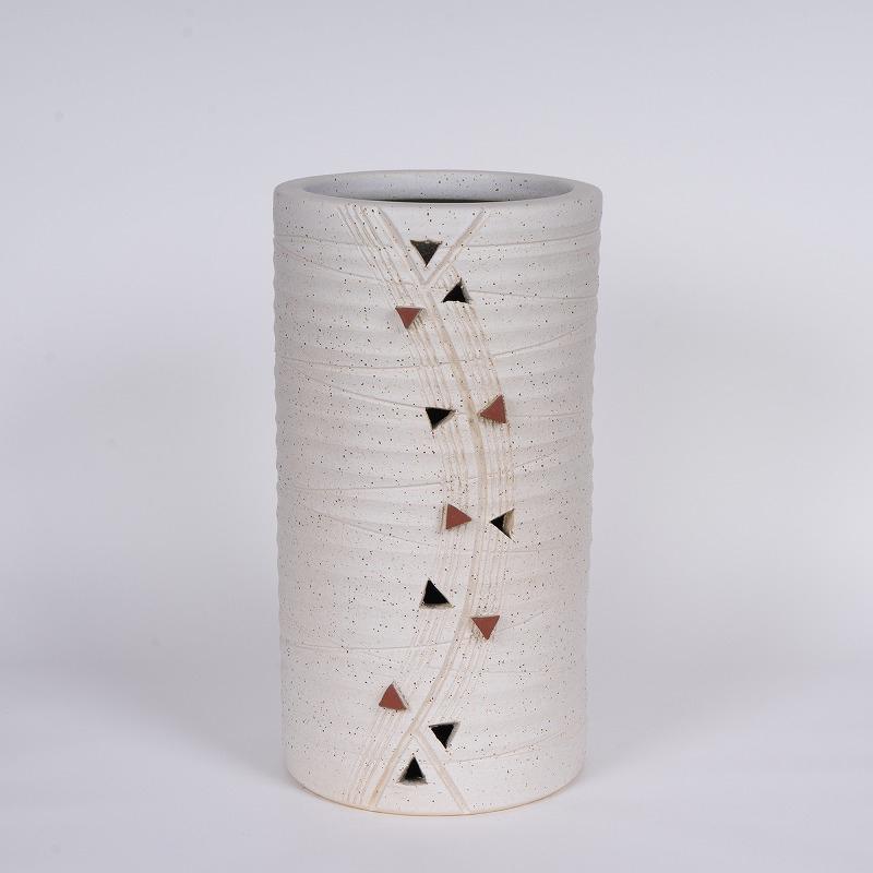 【信楽焼】トライアングル 傘立 (S) (524-05)