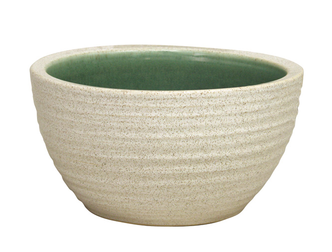 【信楽焼】 白カスミひねりボウル水鉢 10号  (wn10-519)