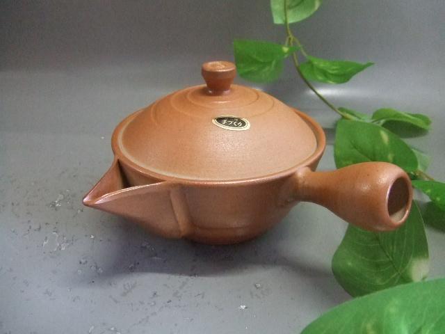 【信楽焼】　緋色平急須         nwu-013