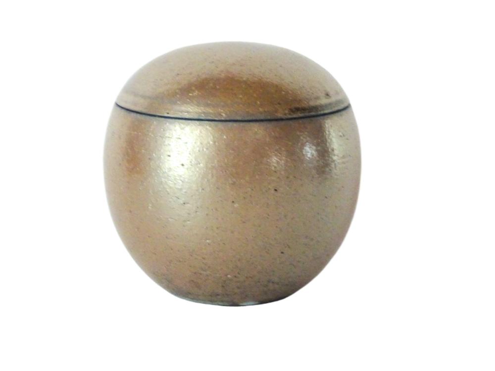 伝統工芸 信楽焼の手元供養 分骨用ミニ骨壺 ふるさと 凪 球型 Mサイズ