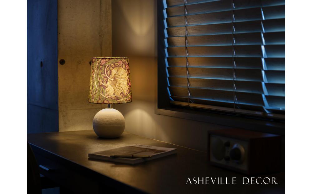 【mimi lamp】ミミランプ（白） - ウィリアムモリス ピンパーネル（日本製）テーブルスタンド・照明