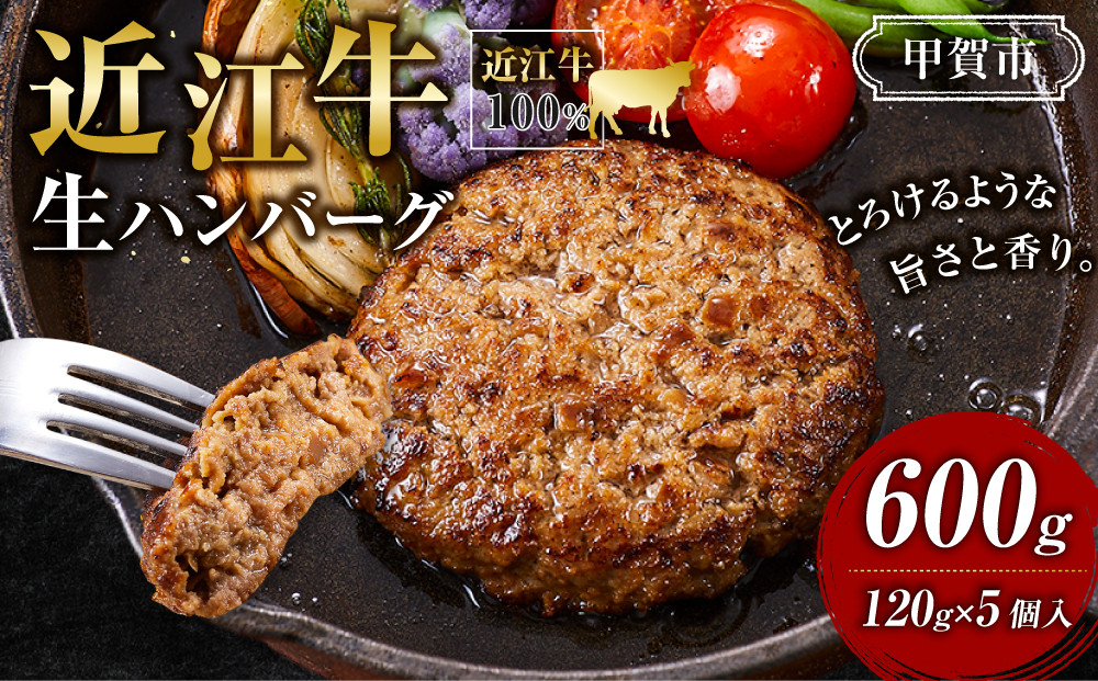 近江牛 生ハンバーグ 120g×5個入