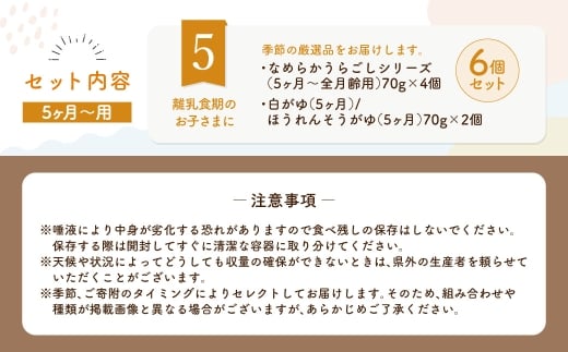 manma 四季のベビーフード 5ヶ月～用 6個セット