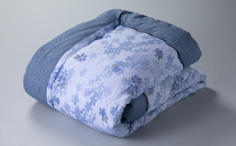 【K-843】近江産業　高島ちぢみの肌掛けふとん大判タイプ【高島屋選定品】