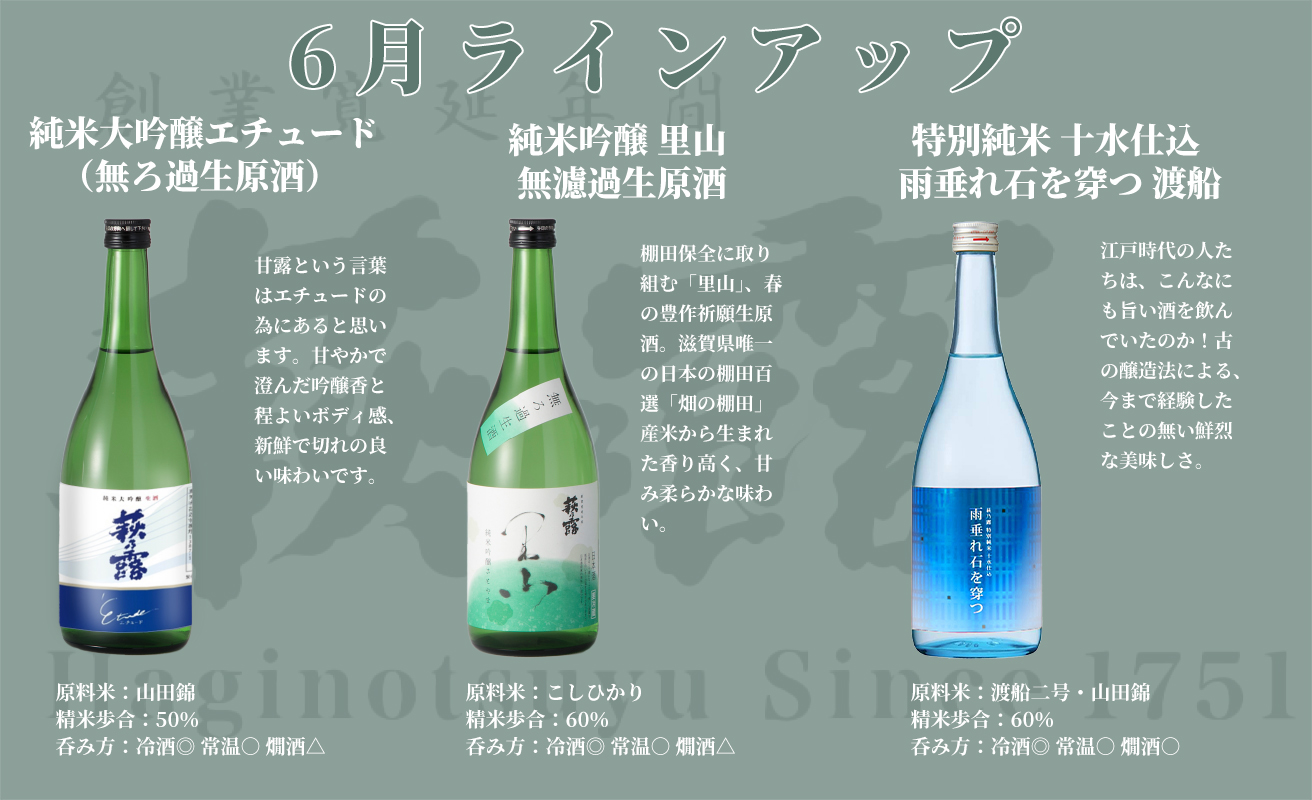 【I-319】福井弥平商店 萩乃露 満喫コースA　720ml 24本（頒布会4回）［高島屋選定品］