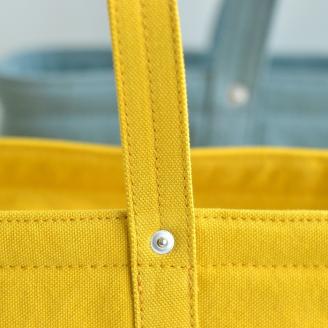 【J-439】HOSOIFUKUROMONO　キャンバストートFM　マスタード［高島屋選定品］