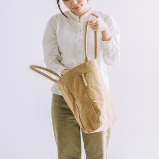 【J-443】HOSOIFUKUROMONO　トールトートバッグ　グレー［高島屋選定品］