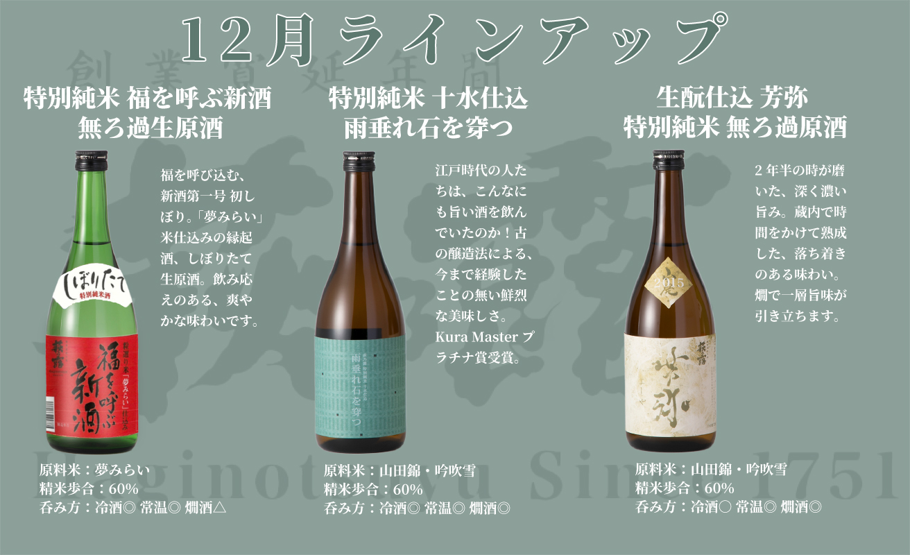 【I-319】福井弥平商店 萩乃露 満喫コースA　720ml 24本（頒布会4回）［高島屋選定品］