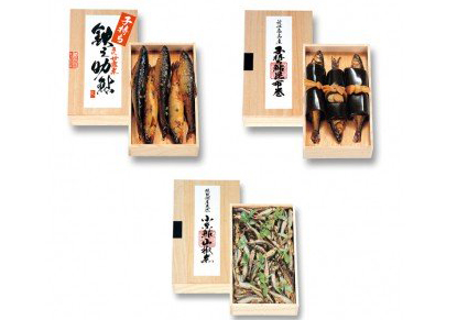 【B-736】近江高島鮎池元 吉本 鮎甘露煮・鮎昆布巻・鮎山椒煮 ［高島屋選定品］
