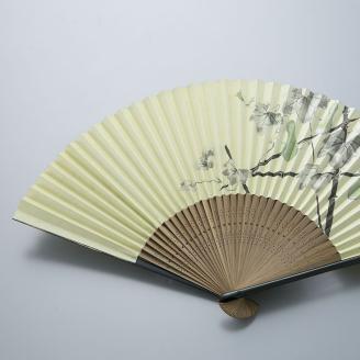 【L-575】鈴木扇子店 近江扇子両面蜻蛉・瓢箪 7.5寸(約22.5cm)［高島屋選定品］