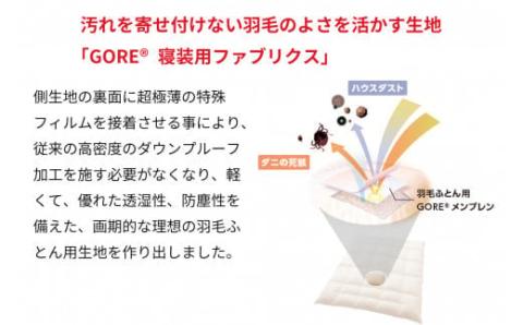 西川 GORE 羽毛掛けふとん〈ホワイトグース〉シングル [高島屋選定品］IB02