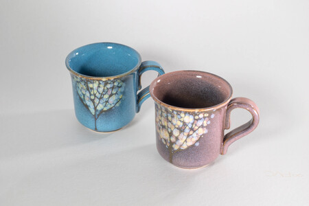 マグカップ「木もれ陽」ペア 株式会社 布引焼窯元 滋賀県 東近江市 A-A03 陶器 ペアマグ カップ 和食器 焼き物 おしゃれ かわいい ギフト プレゼント 結婚祝い