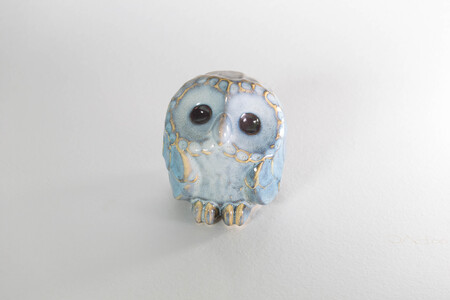 フクロウ置物 市福 ミニ 株式会社 布引焼窯元 滋賀県 東近江市 A17 ふくろう 梟 置き物 置物 陶器 縁起物 幸福 厄除け 飾り