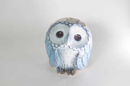 フクロウ置物「市福」（大) 株式会社 布引焼窯元 滋賀県 東近江市 AG05 ふくろう 梟 陶器 焼き物 縁起物 工芸品 伝統工芸 飾り インテリア 和雑貨 ギフト