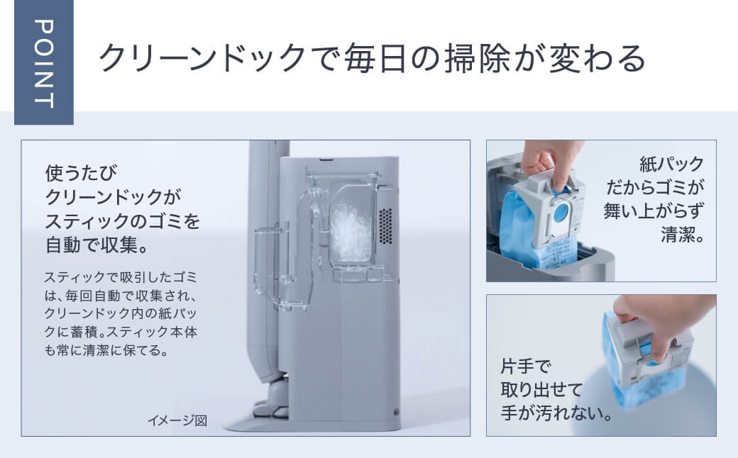 クリーンドック搭載セパレート型コードレススティック掃除機【MC-NS70F-H】 Panasonic 滋賀県 東近江市 AD-F02 掃除機 コードレス スティック パナソニック 自動ゴミ収集 フローリング