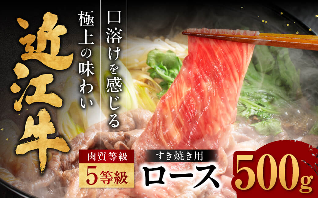 近江牛ロースすき焼き用500g　B-I02　肉の大助