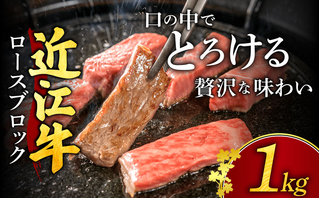 近江牛 ロースブロック肉 1kg 安田牧場 滋賀県 東近江市 E-H02 近江牛 和牛 国産 黒毛和牛 牛肉 肉 ロース ブロック 塊 1kg ステーキ ローストビーフ 焼肉 すき焼き しゃぶしゃぶ 滋賀