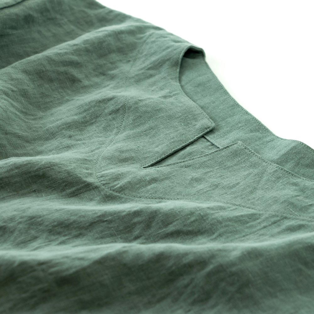 フレンチリネン キーネックかぶりタイプネグリジェ 株式会社ラブリー パジャマ工房 滋賀県 東近江市 E33 リネン100% 麻 レディース ネグリジェ パジャマ ワンピース