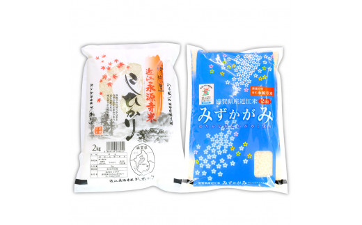 近江永源寺米コシヒカリ みずかがみ食べ比べ 株式会社カネキチ 滋賀県 東近江市 C05 米 食べ比べ セット コシヒカリ みずかがみ 8kg 滋賀県産 新米 白米