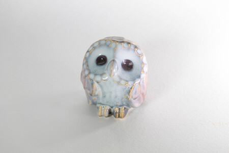 フクロウ置物 市福 ミニ 株式会社 布引焼窯元 滋賀県 東近江市 A17 ふくろう 梟 置き物 置物 陶器 縁起物 幸福 厄除け 飾り