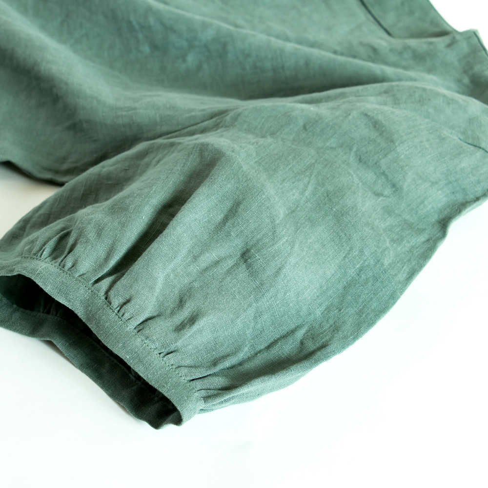 フレンチリネン キーネックかぶりタイプネグリジェ 株式会社ラブリー パジャマ工房 滋賀県 東近江市 E33 リネン100% 麻 レディース ネグリジェ パジャマ ワンピース