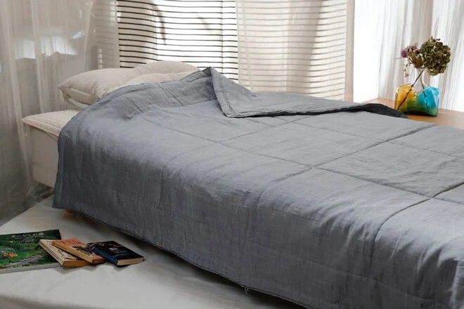 近江の麻 極上掛布団 麻絲商会 滋賀県 東近江市 I-B01 洗える 軽量 肌触り 涼しい 吸湿 放湿 天然素材 高品質 夏布団 掛け布団 寝具 ふとん リネン 麻ふとん