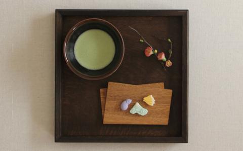 木の器 菓子皿・菓子切りペアセット 家具工房ウノカ 滋賀県 東近江市 C-F02 木の器 菓子皿 菓子切り ペアセット 和菓子 茶席 おもてなし クルミ 桜 木製 天然木 手作り 工芸品 プレゼント ギフト 贈り物 おしゃれ 和モダン