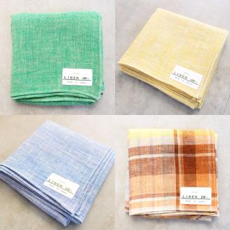 近江の麻ハンカチ3枚セット 麻絲商会 滋賀県 東近江市 A-C01 リネン 吸水 速乾 肌触り ギフト プレゼント 天然素材 日本製 上質 普段使い
