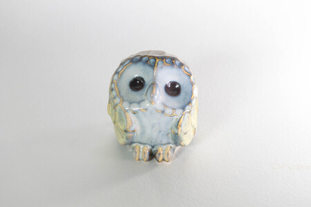 フクロウ置物 市福 ミニ 株式会社 布引焼窯元 滋賀県 東近江市 A17 ふくろう 梟 置き物 置物 陶器 縁起物 幸福 厄除け 飾り