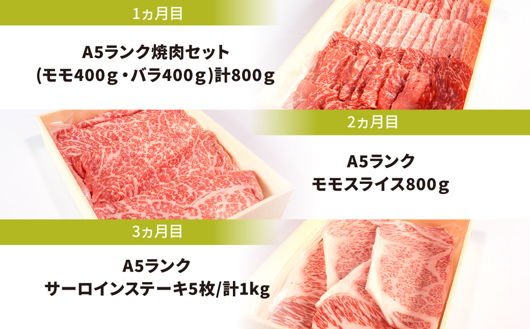 定期便 A５ランク 近江牛 フルコース 5カ月　CO04　株式会社びわこフード(近江牛専門店 万葉)