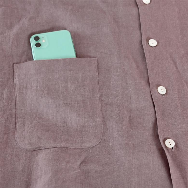 フレンチリネン テーラーカラー前開きメンズパジャマ 株式会社ラブリー パジャマ工房 滋賀県 東近江市 F09 パジャマ メンズ 麻100% リネン 涼しい 長袖 前開き