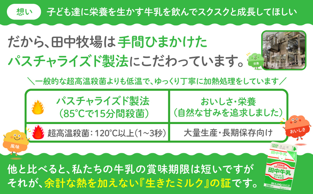 田中牧場☆飲みきりサイズのバラエティー8本セット 株式会社田中牧場 滋賀県 東近江市 O-D05 牛乳 ミルク 滋賀県産 パスチャライズド製法 飲料 飲み比べ 学校給食