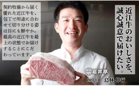 G18 岩井亭 近江牛 冷凍ヒレミニステーキ5枚/計350g・冷凍生ハンバーグ 150ｇ×3個[高島屋選定品］