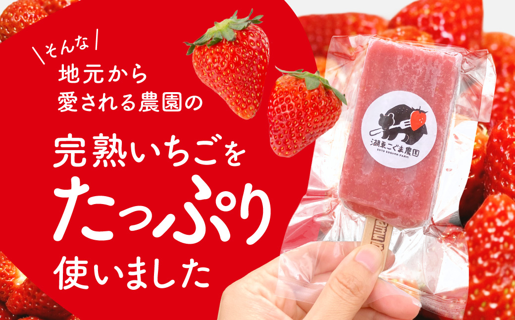 いちご農家の贅沢いちごづくしアイスキャンデー6本セット（いちご・いちごミルク） 湖東こぐま農園 滋賀県 東近江市 O-I20 いちご アイス キャンデー 6本 贅沢 いちごミルク 湖東こぐま農園 手作り ホームメイド ご当地アイス アイスクリーム スイーツ デザート 完熟 いちご農家 滋賀県 東近江市