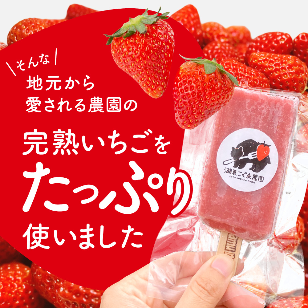 いちご農家の贅沢いちごづくしアイスキャンデー8本セット（いちご・いちごミルク）湖東こぐま農園 滋賀県 東近江市 A-B28 アイス アイスキャンデー 詰め合わせ ギフト スイーツ デザート